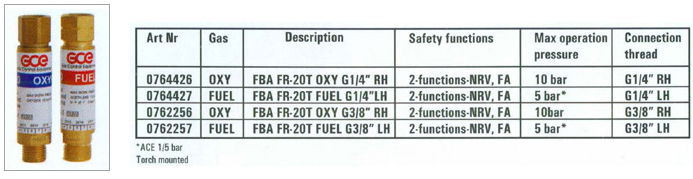 Safety Equipment Function Flash Back Arrestors